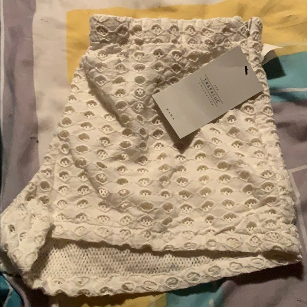 White Zara shorts